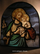 Stained Glass Window Saint Joseph et l'enfant Jsus
