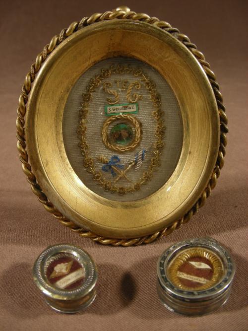 Standind Medallion Reliquary St Germana Virgin