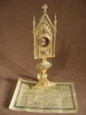 Reliquary EX Oss Beati Andrea Huberti Fournet. Doc 1926