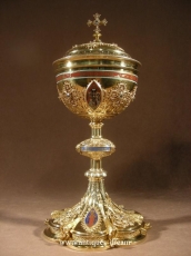 Berger-Nesme Lyon. Ciborium Sterling Silver 19 thC